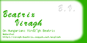 beatrix viragh business card